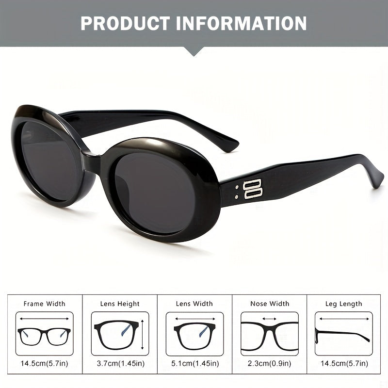 Men's Oval Frame Sunglasses Retro UV Protection Summer Sunglasses