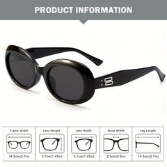 Men's Oval Frame Sunglasses Retro UV Protection Summer Sunglasses