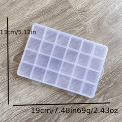 24 Grids Plastic Sorting Box Small Parts Jewelry Storage DIY Bead Container