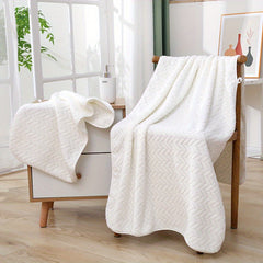 Soft Coral Fleece Towels Set for Home Bathroom