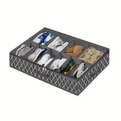 Shoe Storage Bag Under Bed Dustproof Organizer Grids Space Saving Closet Bedroom