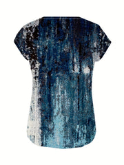 Block Print V-neck Tank Top for Women