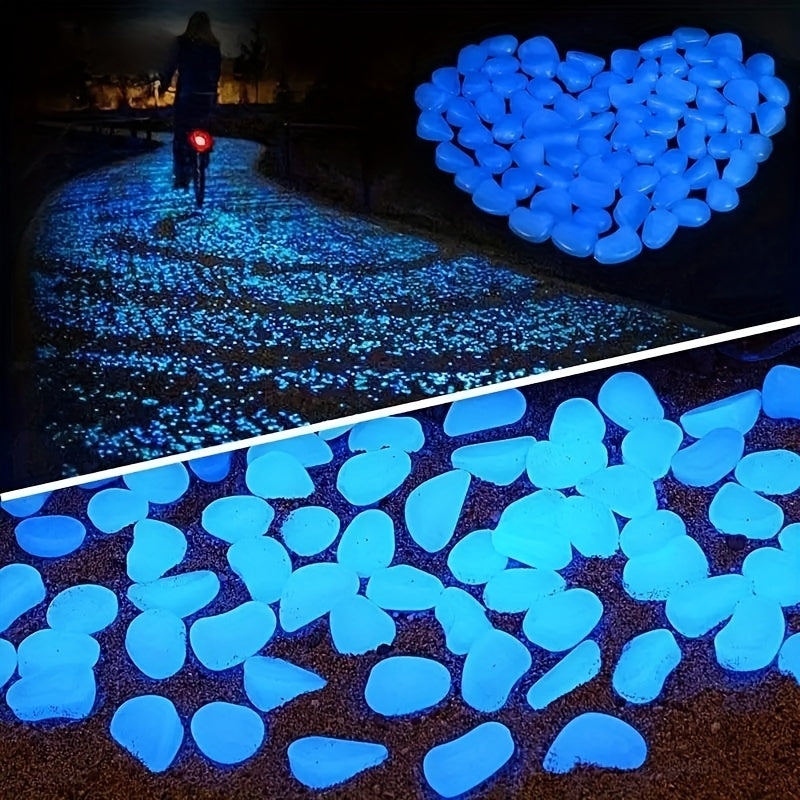 200pcs Small Luminous Pebbles Garden Aquarium Decoration