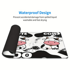 Cow Desk Accessories with Gel Wrist Support Ergonomic Gaming Mouse Pad Rest