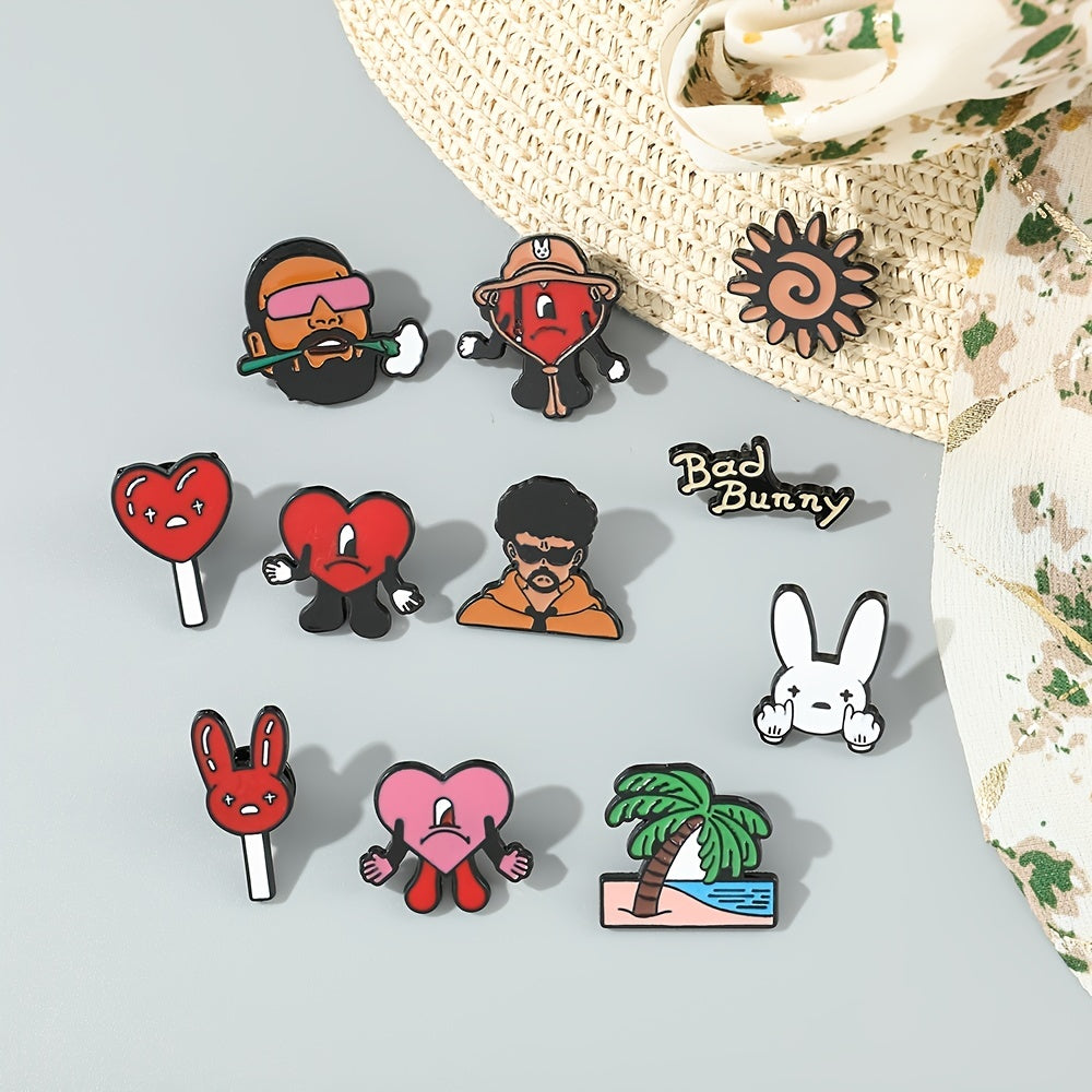 Boys Heart Enamel Pin for Clothes & Backpacks