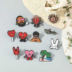 Boys Heart Enamel Pin for Clothes & Backpacks