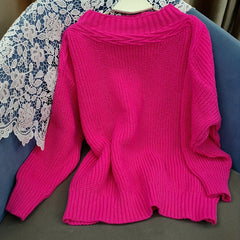Waffle Pattern Off Shoulder Sweater