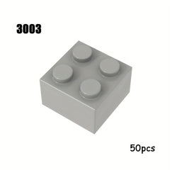 50pcs 2x2 High Base Brick Small Tile Set MOC Building Blocks Part 3003