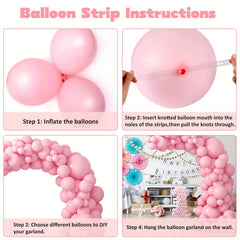 149pcs Pink Balloons Different Sizes Light Pink Balloon Garland Kit