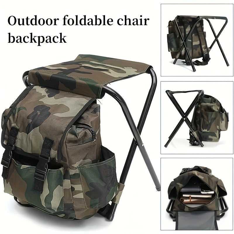 Camouflage Folding Backpack Chair for Outdoor Camping