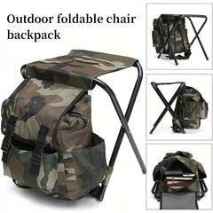 Camouflage Folding Backpack Chair for Outdoor Camping