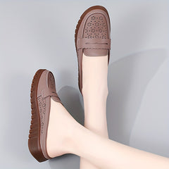 Women's Hollow Out Mules Soft Sole Slip On Flat Shoes