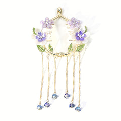 Camellia Tassel Ponytail Buckle Hair Accessory for Girls