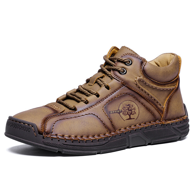Men's Lace-up PU Boots for Outdoor Camping