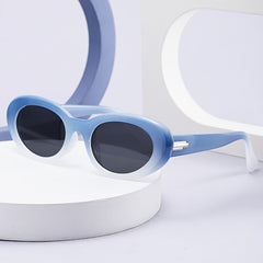 Vintage Oval Gradient Sunglasses