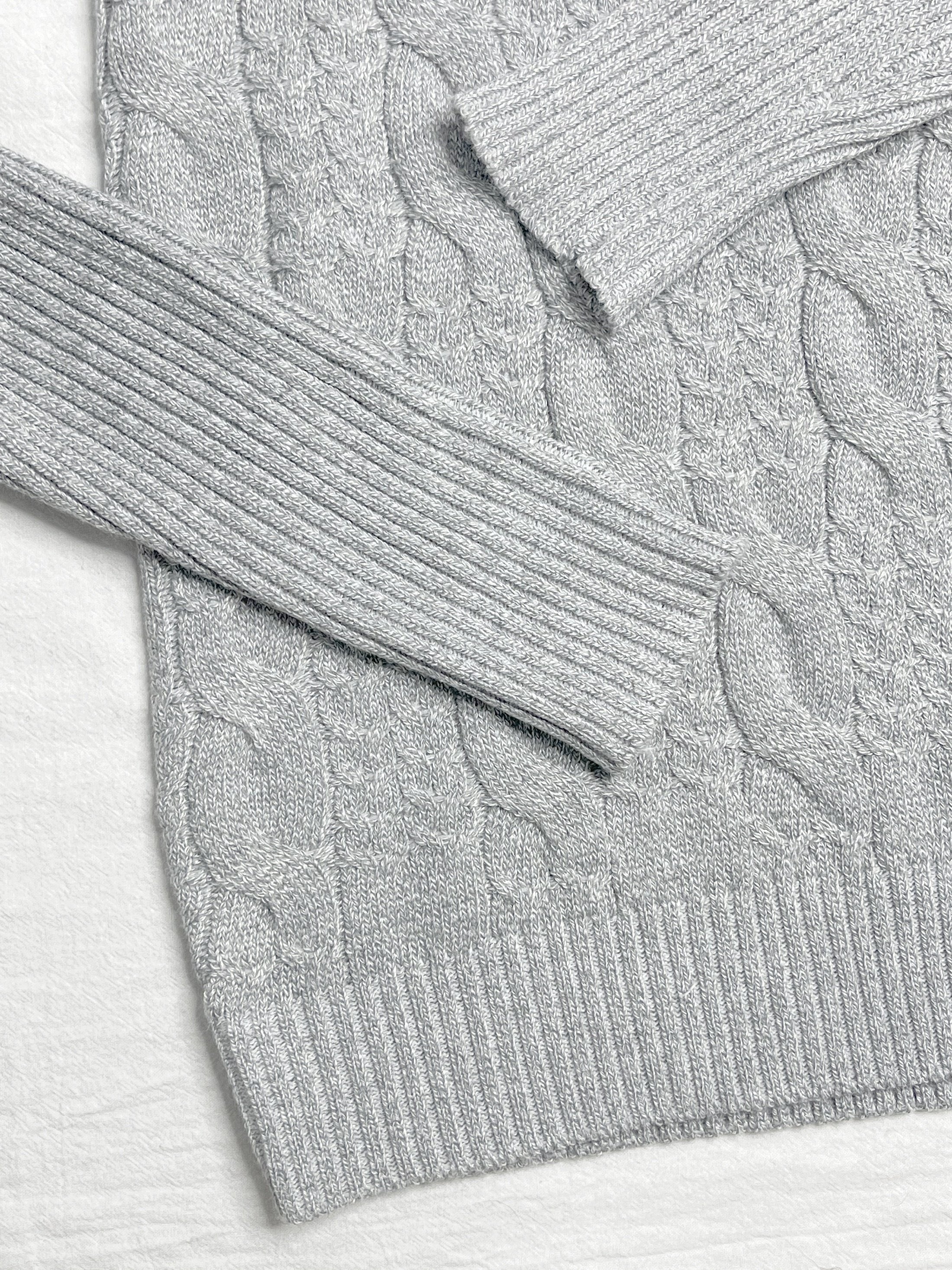 Solid Cable Sweater Men's Warm Crew Neck Pullover For Fall Winter