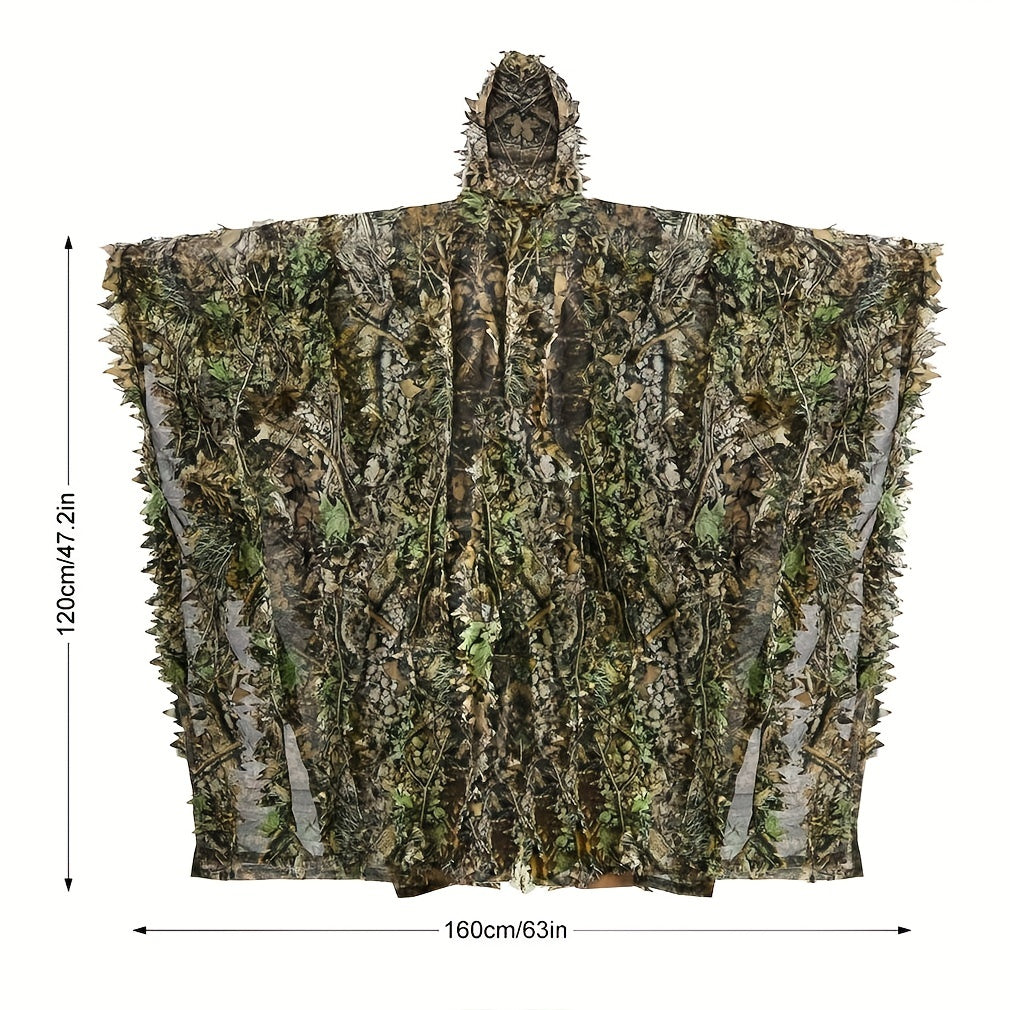 3D Camouflage Cape Cloak Jungle for Outdoor Christmas Halloween Costume