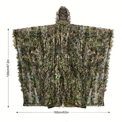 3D Camouflage Cape Cloak Jungle for Outdoor Christmas Halloween Costume