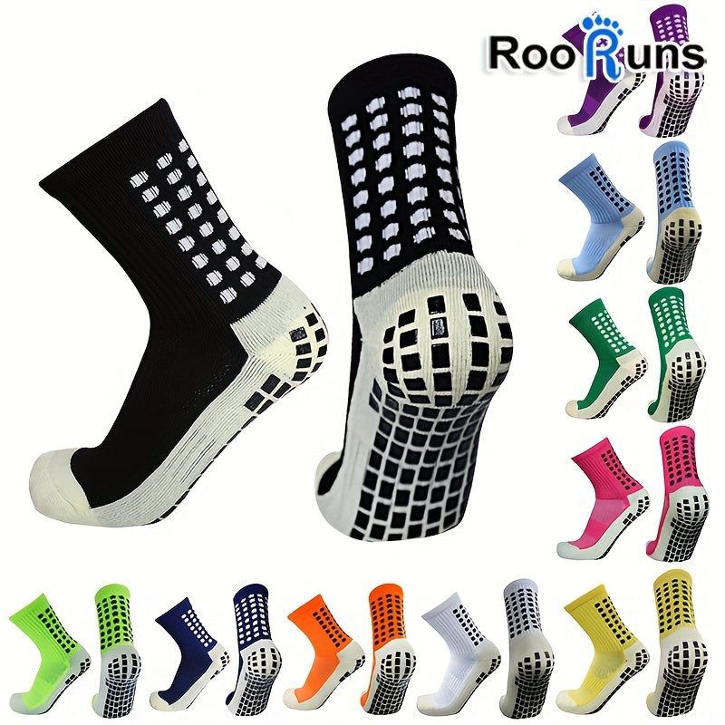 Padded Football Socks Anti Slip Grip Sports Crew One Size Fits 38-45