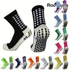Padded Football Socks Anti Slip Grip Sports Crew One Size Fits 38-45