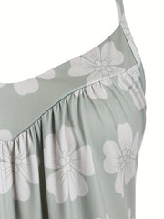 Ditsy Floral Print V Neck Cami Sleep Dress