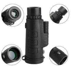 High Powered Waterproof Monocular Telescope Single Hand Focus