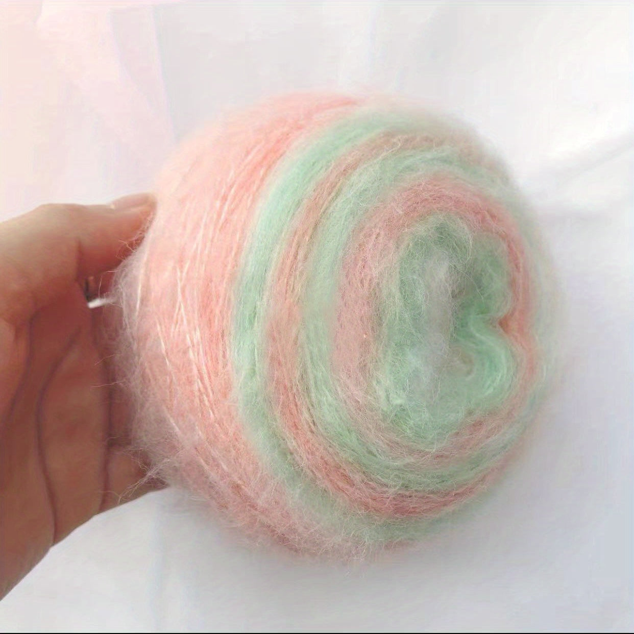 Soft Gradient Fluffy Mohair Yarn for DIY Crocheting and Knitting 50g