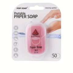 50pcs Water Soluble Paper Soap for Travel Deep Cleansing and Moisturizing