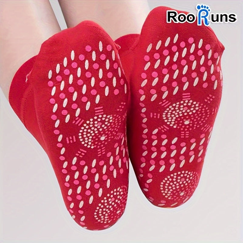 RooRuns 3 Pairs Winter Foot Warmers Cold Proof Mid Calf Socks