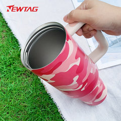 40oz Camo Starry Insulated Tumbler w/ Straw - Leakproof for Camping