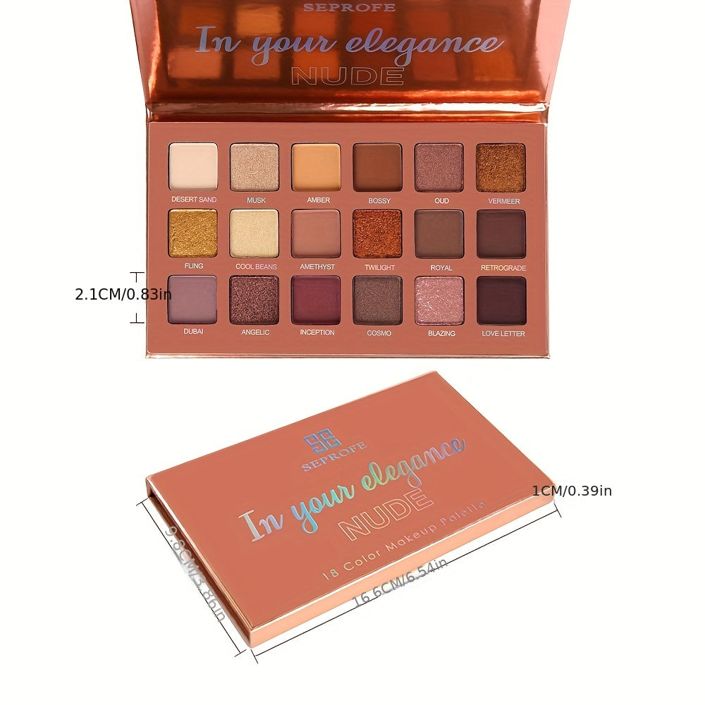 Smoky Style 18-Color Eyeshadow Palette Shimmer Matte Finish