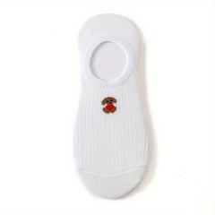 Embroidered Cartoon Animal Cotton Soft Invisible Socks