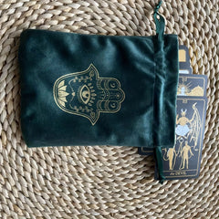 Green Velvet Jewelry Pouch Gift Bag Drawstring Bags