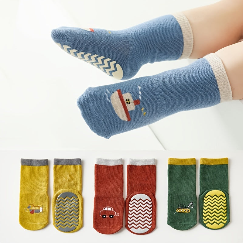 Cotton Toddler Kids Socks Baby Boys Girls Mid calf Length Cartoon Graphic Socks