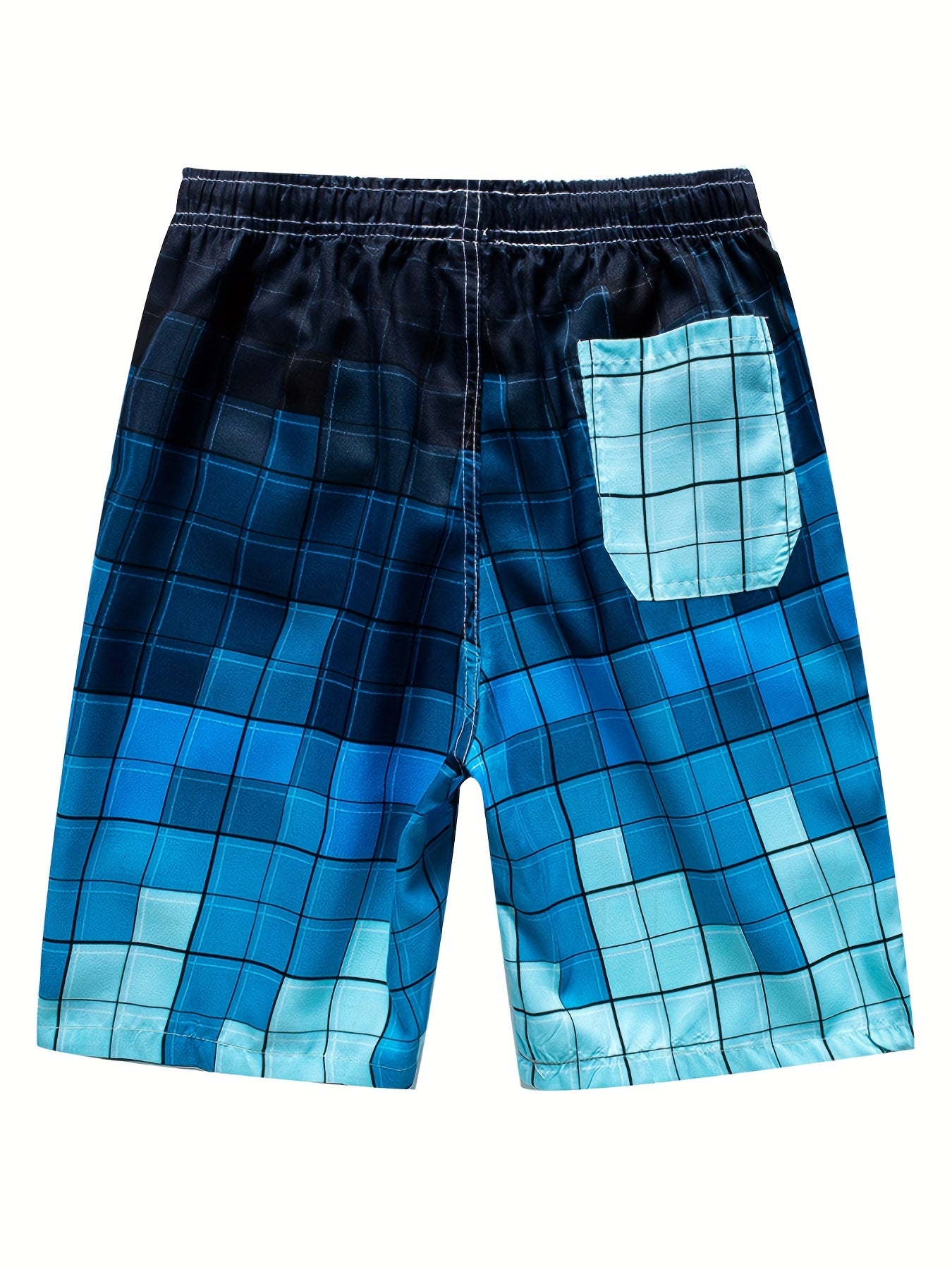 Palm Trees Ombre Print Casual Summer Pool Beach Shorts Men's Lounge Shorts