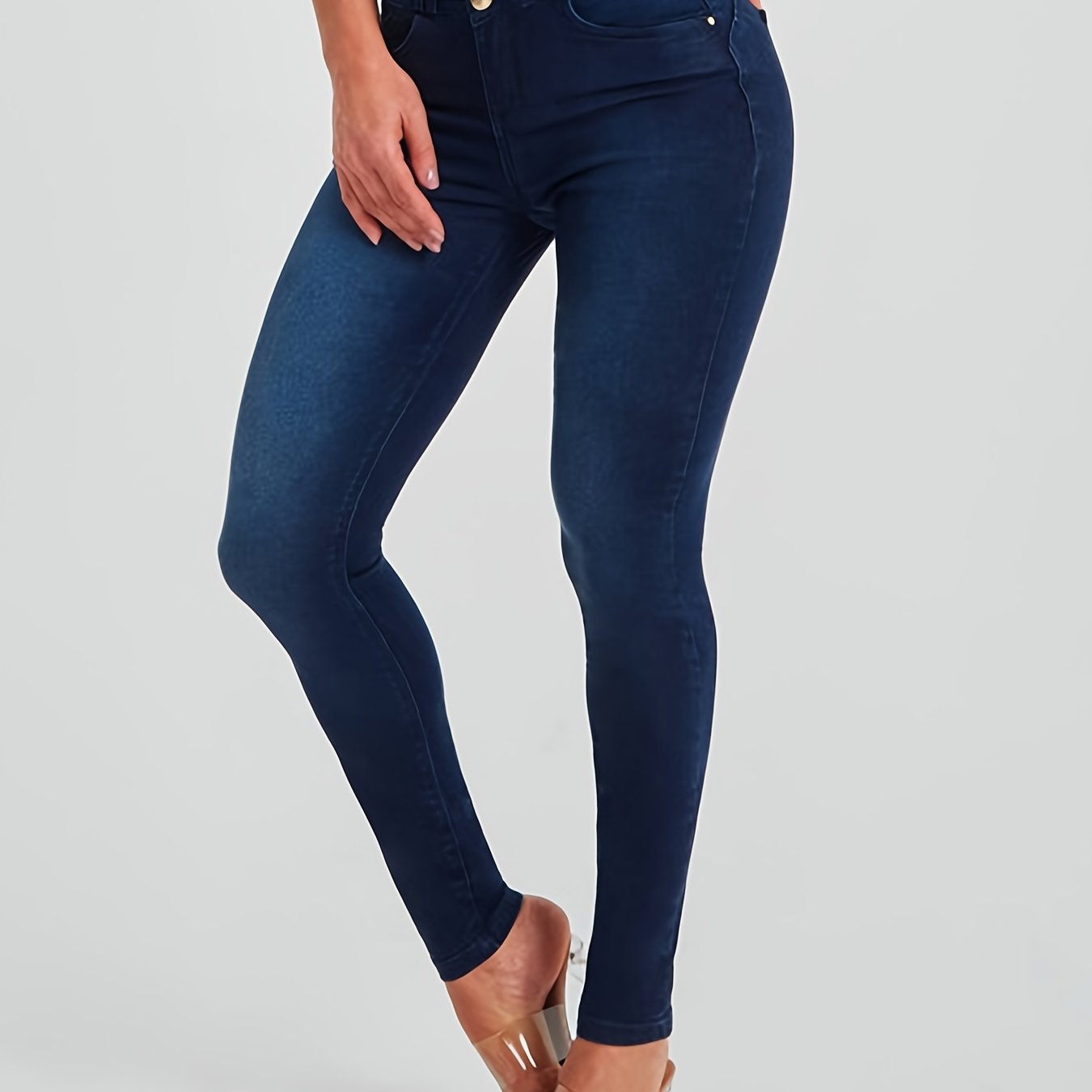 Stretchy High Rise Skinny Jeans Slim Fit Curve Sculpting High Waist Jean Pants