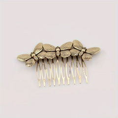 Bronze Butterfly Hair Comb Vintage Barrette Hair Accessories