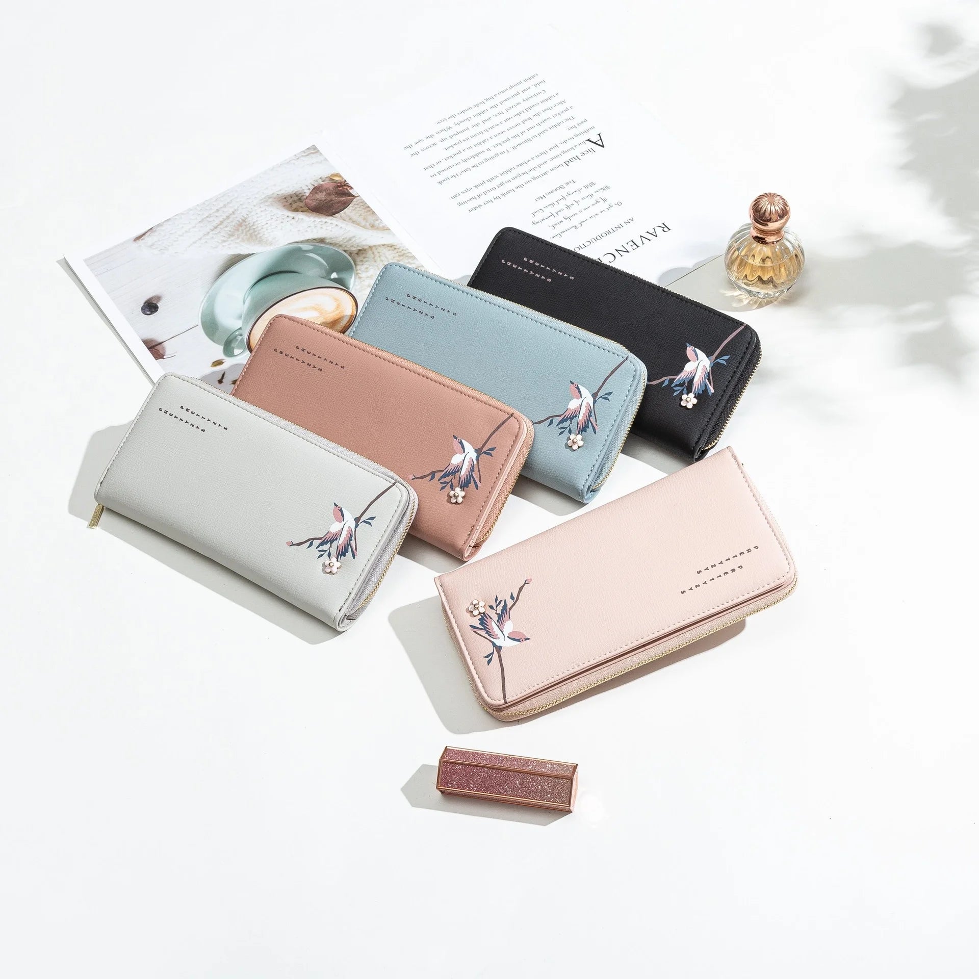 Women's Long Print Card Wallet