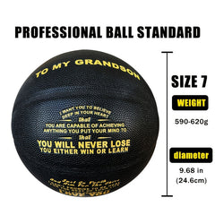 Engraved Outdoor Basketball - Perfect Gift for Grandson!