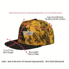 Classic Punk Hip Hop Baseball Cap Flat Brimmed Hat 100% Cotton Snapback
