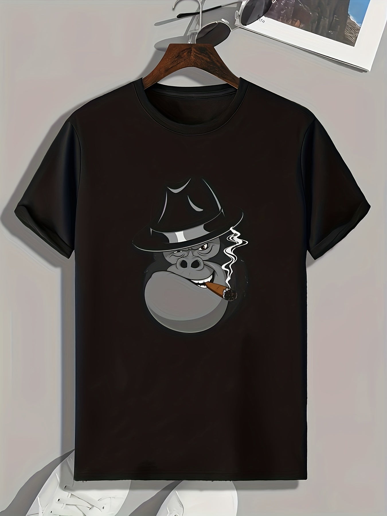 Men's Animal Print Slim Fit T-shirt for Spring Summer Holiday