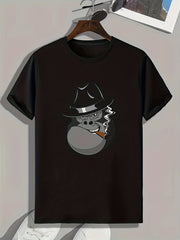 Men's Animal Print Slim Fit T-shirt for Spring Summer Holiday