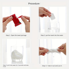 20pcs Compressed Towel Travel Portable Small Square Towel