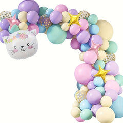 152pcs Macaron Colorful Aluminum Foil Balloon Set