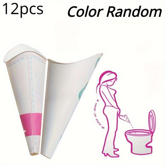 12pcs Female Standing Urinal Funnel Camping Travel