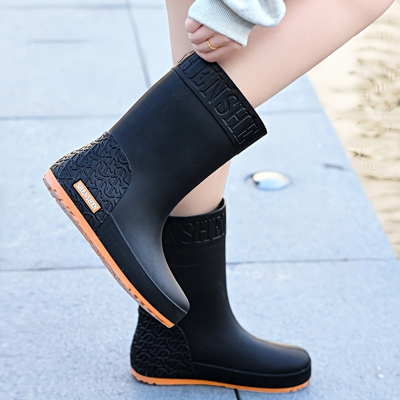 Stylish Waterproof High Tube Rain Boots Non-slip Outdoor Rain Boots