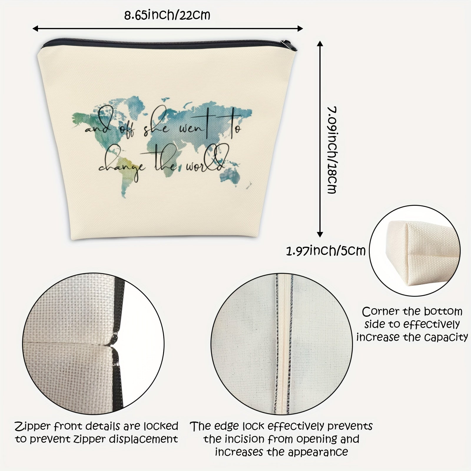 Change the World Graduation Makeup Bag