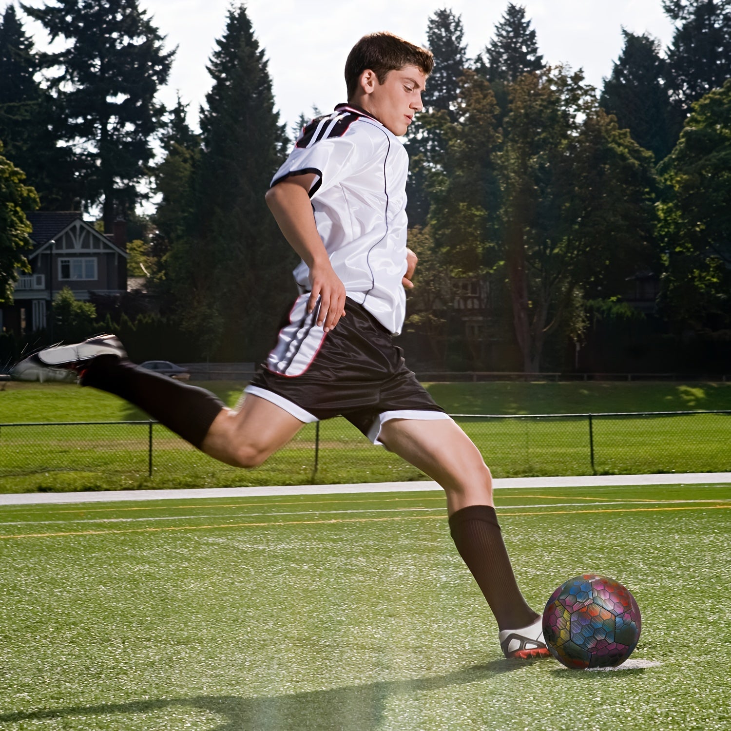 Reflective Fish Scale Soccer Ball Size 5