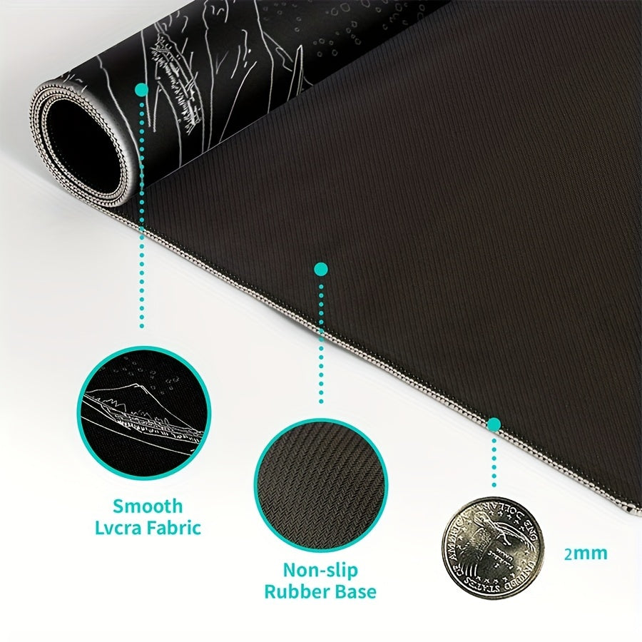 Japan Sea Wave Large Mouse Pad Extended
