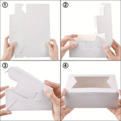 36pcs Cookie Boxes with Windows for Gift, Pastries, Desserts